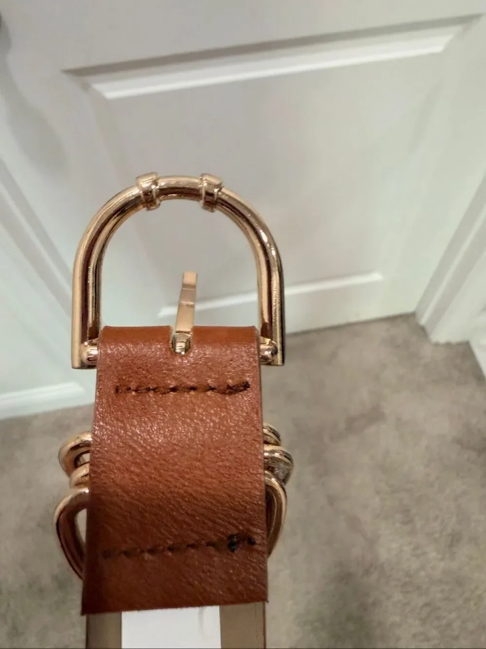 Buckle genuine cognac